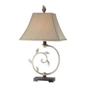  Camellia Silver Metal Table Lamp: Home Improvement