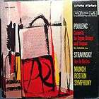 MUNCH poulenc stravinsky LP VG+ LSC 2567 Vinyl Living S