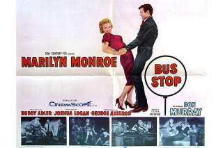 Rare Vintage Classic Movie Poster BUS STOP w Marlyn Monroe  