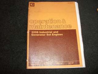 Cat Caterpillar 3208 engine operation maint. manual  