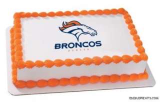 Denver Broncos Edible Image Icing Cake Topper  