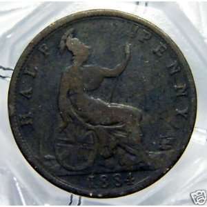  Very Good 1884 British Half Penny: Everything Else