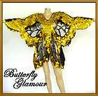 silver Sequin Cover up Drag Queen butterfly Dance dress  