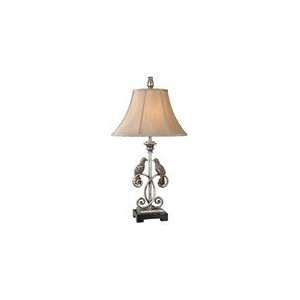 Uttermost Distressed Silver Canelli Table Lamp