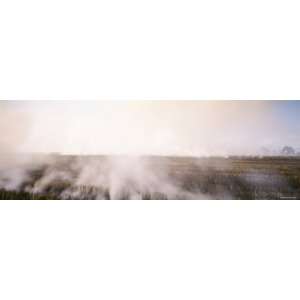 Smoke Rising from Burning Fields, Chico, California, USA Giclee Poster 