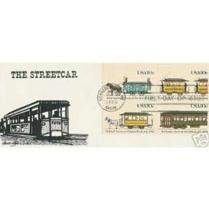 American Streetcars set of 4 different Streetcars on a First Day Cover 
