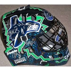 2011 VANCOUVER CANUCKS Team Signed GOALIE MASK w/COA   Autographed NHL 