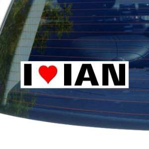  I Love Heart IAN   Window Bumper Sticker: Automotive