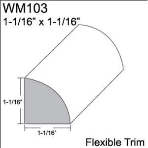   Moulding   WM103   1 1/16 x 1 1/16   8 Straight   Flexible Trim