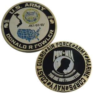  US Army POW/MIA Donald R. Fowler Challenge Coin 