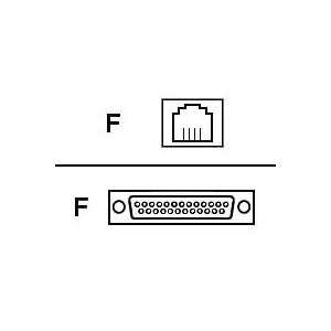  Equinox RJ11 To DB25 DB25 Dte F Adapter Non Standard 6 