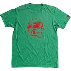 : Troy Lee Designs Open Face Skull Slim Fit T Shirt   X Large/Heather 
