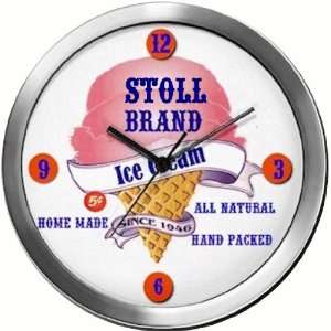  STOLL 14 Inch Ice Cream Metal Clock Quartz Movement 