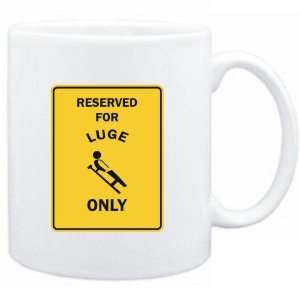 Mug White  RESERVED FOR Luge ONLY  PARKING SIGN Sports:  