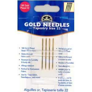    DMC Gold Plated Tapestry Needles   Size 22: Arts, Crafts & Sewing