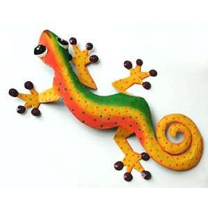  Tropical Gecko   Caribbean Steel Drum Art 8x13 Kitchen & Dining