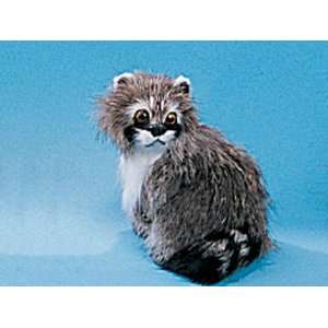  4 Sitting Raccoon Furry Animal Figurine: Toys & Games