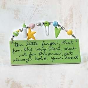  Ten Little Fingers Ceramic Wall Plaque: Baby