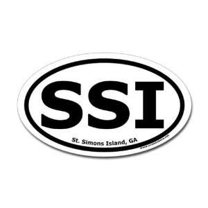  St. Simons Island, GA SSI Island Oval Sticker by  