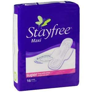  STAYFREE SUPER MAXI WING 9/Case 16 EACH Health & Personal 