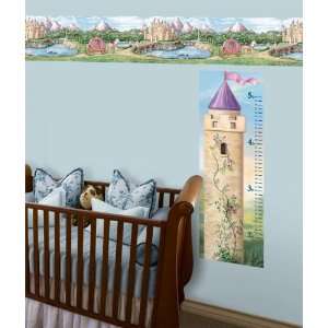 Castle Tower Pre Pasted Growth Chart Wall Mural