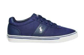   Ralph Lauren Mens Shoes Hanford Polo Navy Canvas Sneakers 816151780899