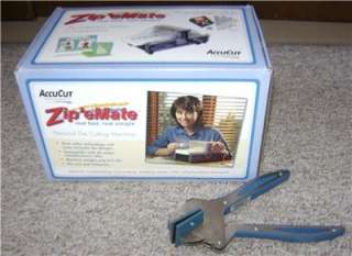   ZipeMate Die Cut Machine & QuicKutz Squeeze Die Cutting Tool  