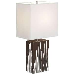  Cattail Table Lamp, TALL, CHOCOLATE/WHITE