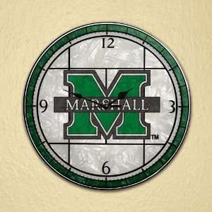   NCAA Marshall Thundering Herd Stained Glass Wall Clock
