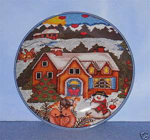 Collectible Royal Norfolk Holiday Plate   Cross Stitch  