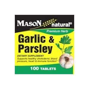 Mason Natural Garlic and Parsley Dietary Supplement Tablets   100 Ea