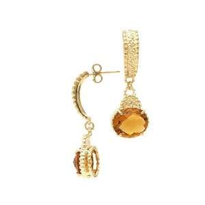  Gold Citrine Dangle Earrings (4.5 cts.tw.) Evyatar Rabbani Jewelry