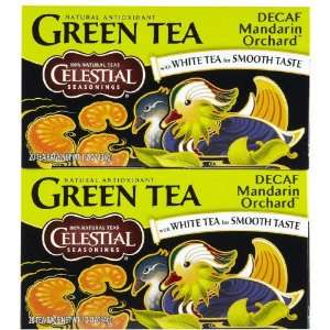 Celestial Seasonings Decaf Mandarin Orchard Green Tea Bags, 20 ct, 2 