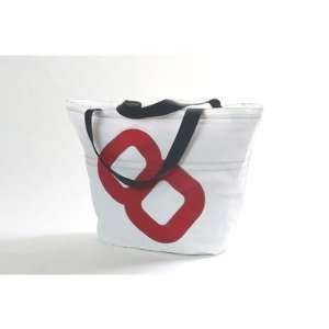   Grocery Market Bag Color White Sailcloth Red Number