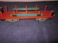   FLYER 4022 WIDE STANDARD GAUGE MACHINERY FLAT CAR WITH STAKES  
