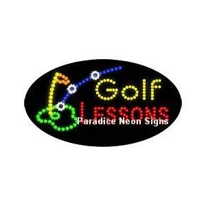 Golf Lessons LED Sign (Oval):  Sports & Outdoors