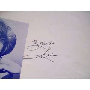  Lee, Brenda Sheet Music Signed Autograph Too Many Rivers 