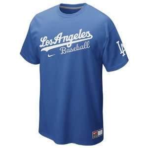  Los Angeles Dodgers 2012 Practice T Shirt (Blue): Sports 