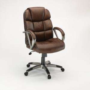    Sauder Gruga Deluxe Leather Executive Chair: Office Products