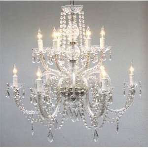 Chandelier Lighting 12Lts With Swarovski Crystal Free Shipping! H27 X 