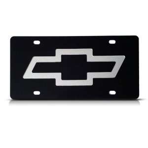  Chevy 3D Metal Mirror Finish Stainless Steel License Plate 