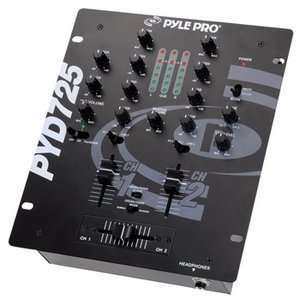  Pyle Pro PYD725 2 Channel Professional Mixer: Musical 