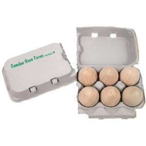 Good Wood Eggs, Six in a Recyclable Carton (childs play 