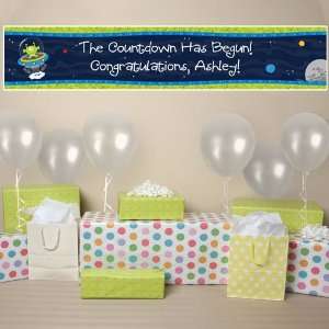  Lil Space Alien   Personalized Baby Shower Banner: Toys 