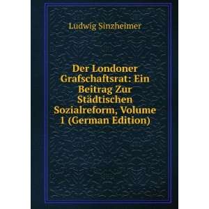   Ein Beitrag Zur StÃ¤dtischen Sozialreform, Volume 1 (German Edition