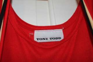 Toni Todd Vintage 70s 80s Red & White Sun Dress S / M  