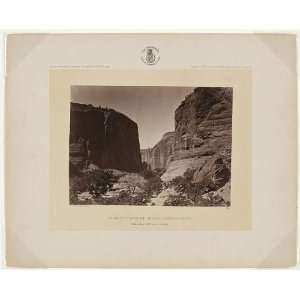  Head of Cañon de Chelle,rock formations,canyons,1873 