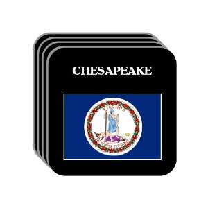 US State Flag   CHESAPEAKE, Virginia (VA) Set of 4 Mini 