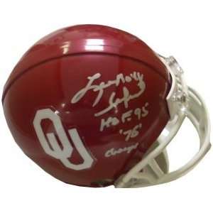  Signed Lee Roy Selmon Mini Helmet   Oklahoma Sooners 75 