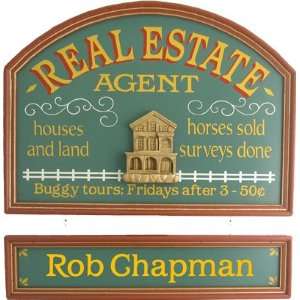    Personalized Wood Sign   REAL ESTATE AGENT